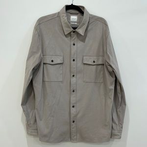 7 Diamonds suede like button up shirt